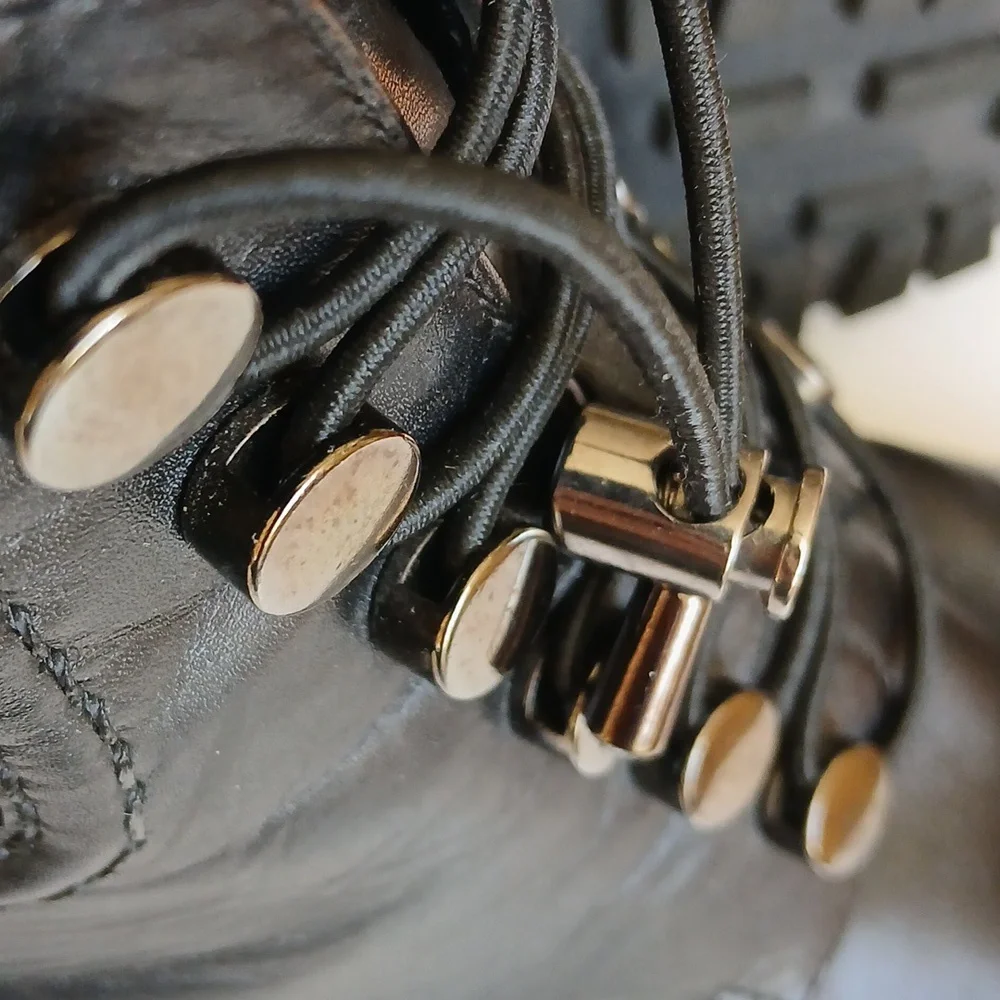 AQUATALIA Black Leather Luxery Moto Classic Boots Made In ITALY womens Sz10 - Picture 2 of 8
